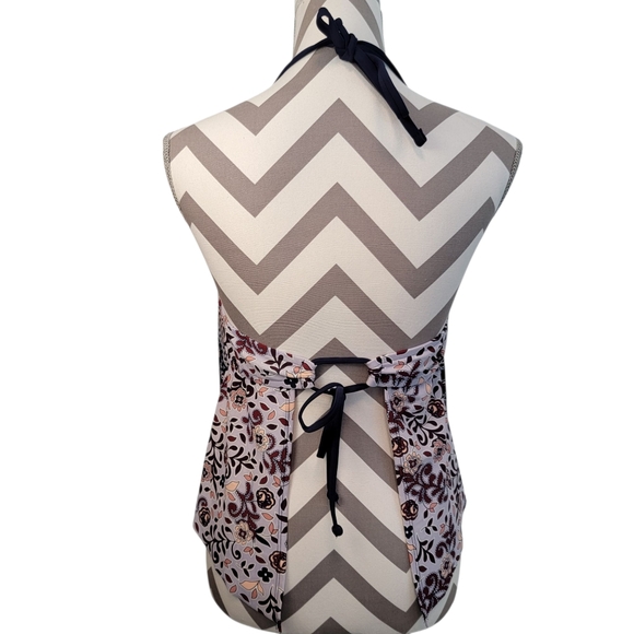 Kona Sol Bandana Tie Mandala Swim Top Halterneck Sz L Y2K Style Biker Chick - Picture 5 of 9